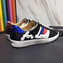 Load image into Gallery viewer, Gucci Men Ace Embroidered Sneaker Shoes in Leather with Sylvie Web-Black