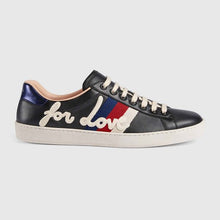 Load image into Gallery viewer, Gucci Men Ace Embroidered Sneaker Shoes in Leather with Sylvie Web-Black