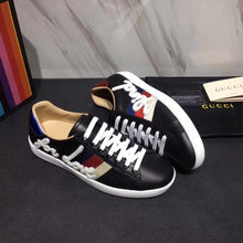 Load image into Gallery viewer, Gucci Men Ace Embroidered Sneaker Shoes in Leather with Sylvie Web-Black