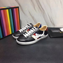 Load image into Gallery viewer, Gucci Men Ace Embroidered Sneaker Shoes in Leather with Sylvie Web-Black