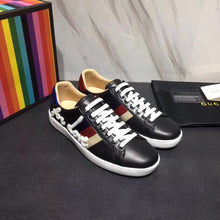 Load image into Gallery viewer, Gucci Men Ace Embroidered Sneaker Shoes in Leather with Sylvie Web-Black