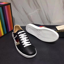 Load image into Gallery viewer, Gucci Men Ace Embroidered Sneaker Shoes in Leather with Sylvie Web-Black