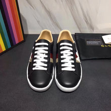 Load image into Gallery viewer, Gucci Men Ace Embroidered Sneaker Shoes in Leather with Sylvie Web-Black