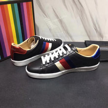 Load image into Gallery viewer, Gucci Men Ace Embroidered Sneaker Shoes in Leather with Sylvie Web-Black