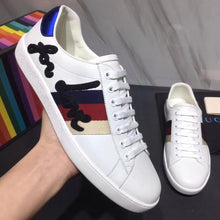 Load image into Gallery viewer, Gucci Men Ace Embroidered Sneaker Shoes in Leather with Sylvie Web-White