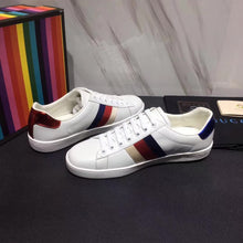 Load image into Gallery viewer, Gucci Men Ace Embroidered Sneaker Shoes in Leather with Sylvie Web-White