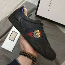 Load image into Gallery viewer, Gucci Men Ace Embroidered Sneaker Shoes with Tiger Web-Black