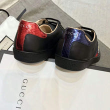 Load image into Gallery viewer, Gucci Men Ace Embroidered Sneaker Shoes with Tiger Web-Black