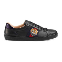 Load image into Gallery viewer, Gucci Men Ace Embroidered Sneaker Shoes with Tiger Web-Black