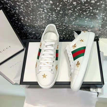 Load image into Gallery viewer, Gucci Men Ace Embroidered Sneaker Stars and Bees in White
