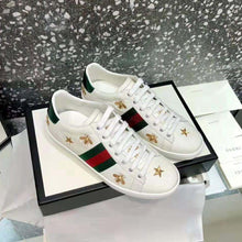 Load image into Gallery viewer, Gucci Men Ace Embroidered Sneaker Stars and Bees in White