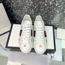 Load image into Gallery viewer, Gucci Men Ace Embroidered Sneaker Stars and Bees in White