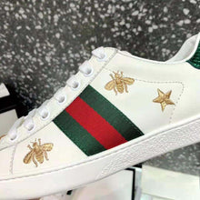 Load image into Gallery viewer, Gucci Men Ace Embroidered Sneaker Stars and Bees in White
