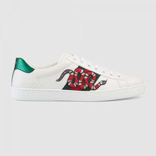Load image into Gallery viewer, Gucci Men Ace Embroidered Sneaker with An Embroidered Kingsnake-White