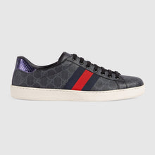 Load image into Gallery viewer, Gucci Men Ace GG Supreme Canvas Sneaker Shoes-Grey