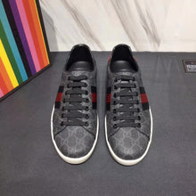 Load image into Gallery viewer, Gucci Men Ace GG Supreme Canvas Sneaker Shoes-Grey