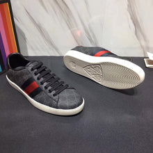 Load image into Gallery viewer, Gucci Men Ace GG Supreme Canvas Sneaker Shoes-Grey