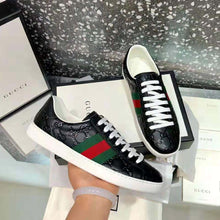 Load image into Gallery viewer, Gucci Men Ace Gucci Signature Sneaker with Web-Black