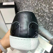 Load image into Gallery viewer, Gucci Men Ace Gucci Signature Sneaker with Web-Black