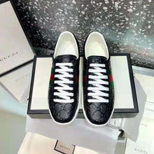 Load image into Gallery viewer, Gucci Men Ace Gucci Signature Sneaker with Web-Black
