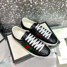 Load image into Gallery viewer, Gucci Men Ace Gucci Signature Sneaker with Web-Black