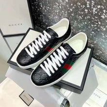 Load image into Gallery viewer, Gucci Men Ace Gucci Signature Sneaker with Web-Black