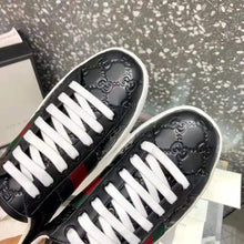 Load image into Gallery viewer, Gucci Men Ace Gucci Signature Sneaker with Web-Black