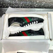 Load image into Gallery viewer, Gucci Men Ace Gucci Signature Sneaker with Web-Black