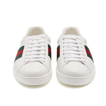Load image into Gallery viewer, Gucci Men Ace Low-top Sneaker Shoes in Leather with Web-Green