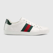 Load image into Gallery viewer, Gucci Men Ace Low-top Sneaker Shoes in Leather with Web-Green