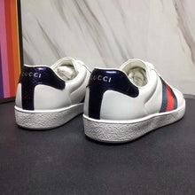 Load image into Gallery viewer, Gucci Men Ace Low-top Sneaker Shoes in Leather with Web-Navy
