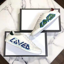 Load image into Gallery viewer, Gucci Men Ace Sneaker with Loved Print-White