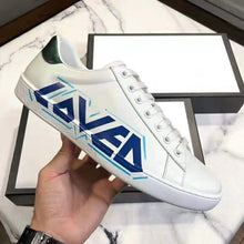 Load image into Gallery viewer, Gucci Men Ace Sneaker with Loved Print-White