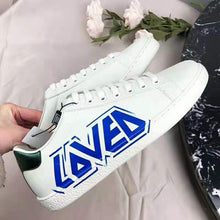 Load image into Gallery viewer, Gucci Men Ace Sneaker with Loved Print-White