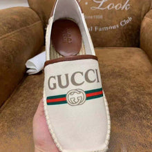Load image into Gallery viewer, Gucci Men Gucci Logo Canvas Espadrille-Beige