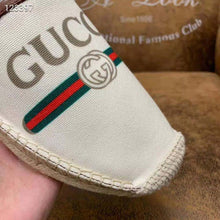 Load image into Gallery viewer, Gucci Men Gucci Logo Canvas Espadrille-Beige