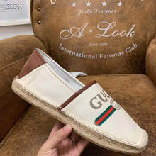 Load image into Gallery viewer, Gucci Men Gucci Logo Canvas Espadrille-Beige