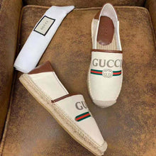 Load image into Gallery viewer, Gucci Men Gucci Logo Canvas Espadrille-Beige