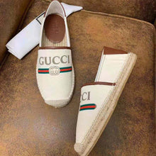 Load image into Gallery viewer, Gucci Men Gucci Logo Canvas Espadrille-Beige