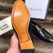 Load image into Gallery viewer, Gucci Men Horsebit Leather Loafer Shoes Black