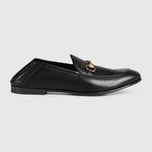 Load image into Gallery viewer, Gucci Men Horsebit Leather Loafer Shoes Black