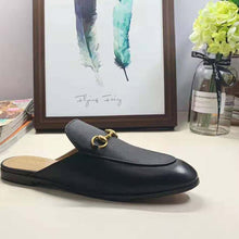 Load image into Gallery viewer, Gucci Men Leather Horsebit Slipper in 1.3 cm Heel Height-Black