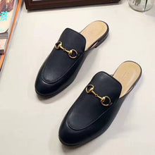 Load image into Gallery viewer, Gucci Men Leather Horsebit Slipper in 1.3 cm Heel Height-Black