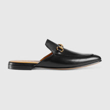 Load image into Gallery viewer, Gucci Men Leather Horsebit Slipper in 1.3 cm Heel Height-Black