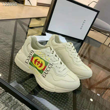 Load image into Gallery viewer, Gucci Men Rhyton Gucci Logo Leather Sneaker-Beige