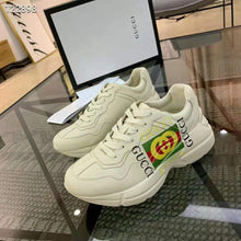 Load image into Gallery viewer, Gucci Men Rhyton Gucci Logo Leather Sneaker-Beige