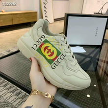 Load image into Gallery viewer, Gucci Men Rhyton Gucci Logo Leather Sneaker-Beige