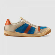 Load image into Gallery viewer, Gucci Men Screener Leather Sneaker 3.6cm Height-Blue