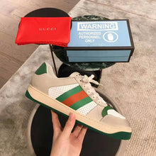 Load image into Gallery viewer, Gucci Men Screener Leather Sneaker 3.6cm Height-Green