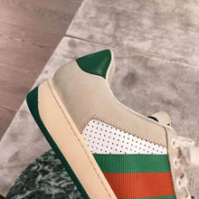 Load image into Gallery viewer, Gucci Men Screener Leather Sneaker 3.6cm Height-Green